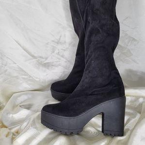 Krush Women's Thigh High Boots / Black Suede